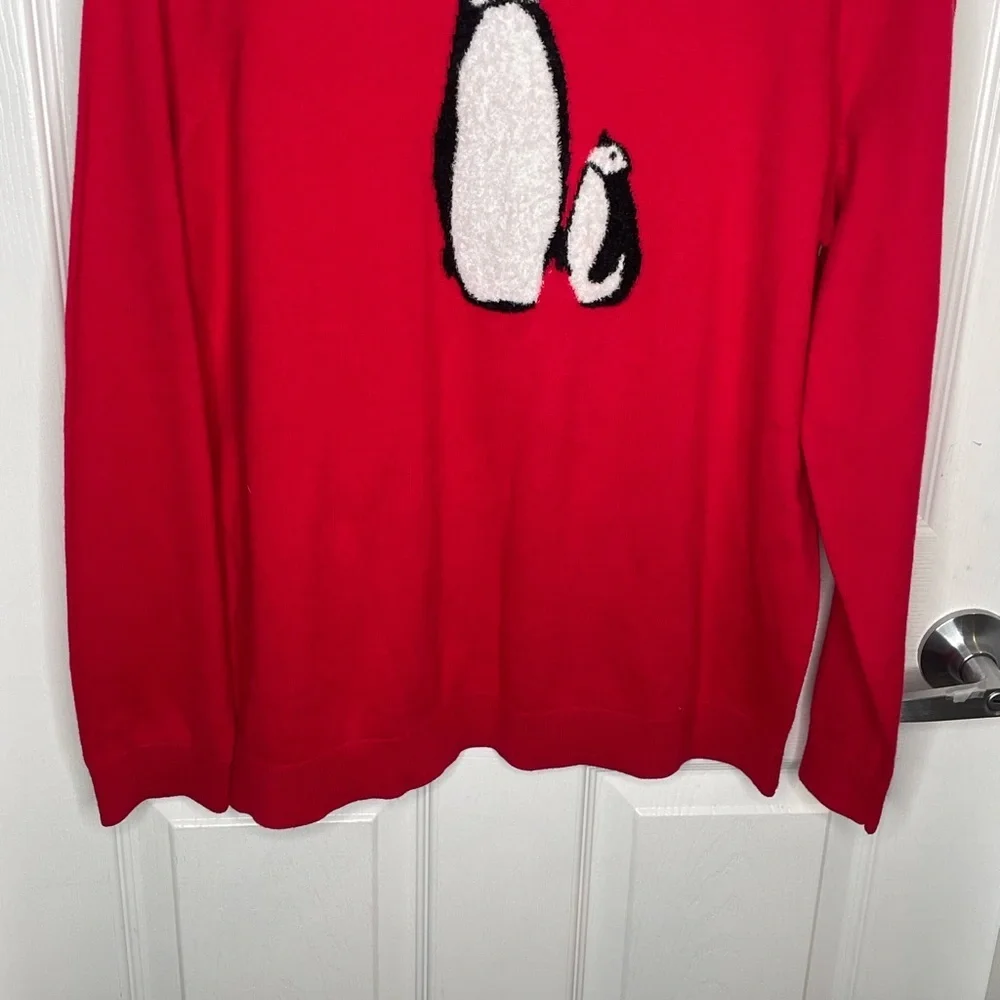 Talbots Supersoft Penguin Crewneck Cashmere Blend Lightweight Preppy Sweater XLP - Picture 5 of 11